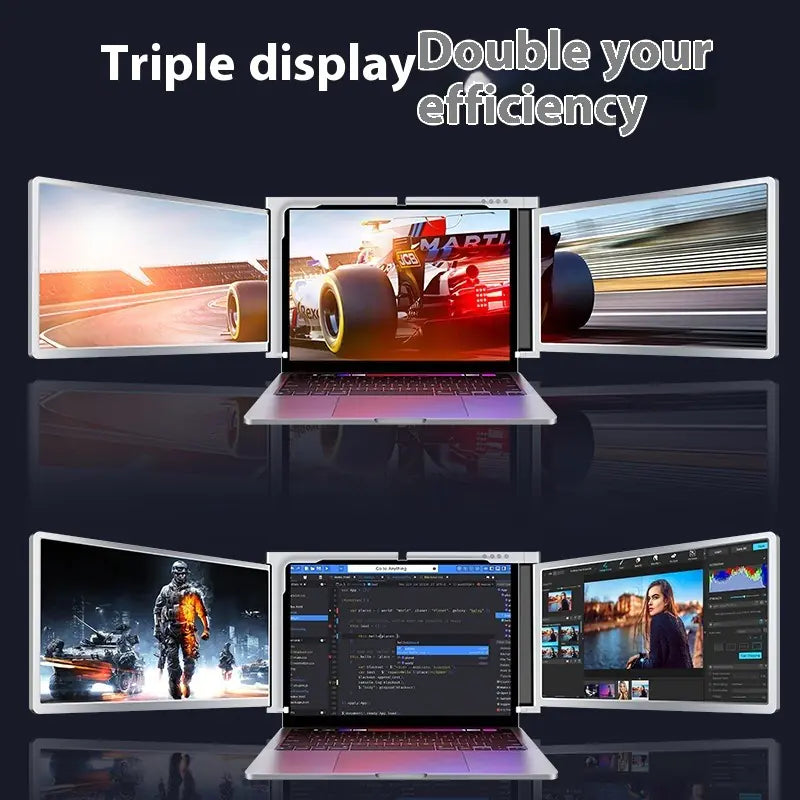 Portable Dual-Screen Laptop Display