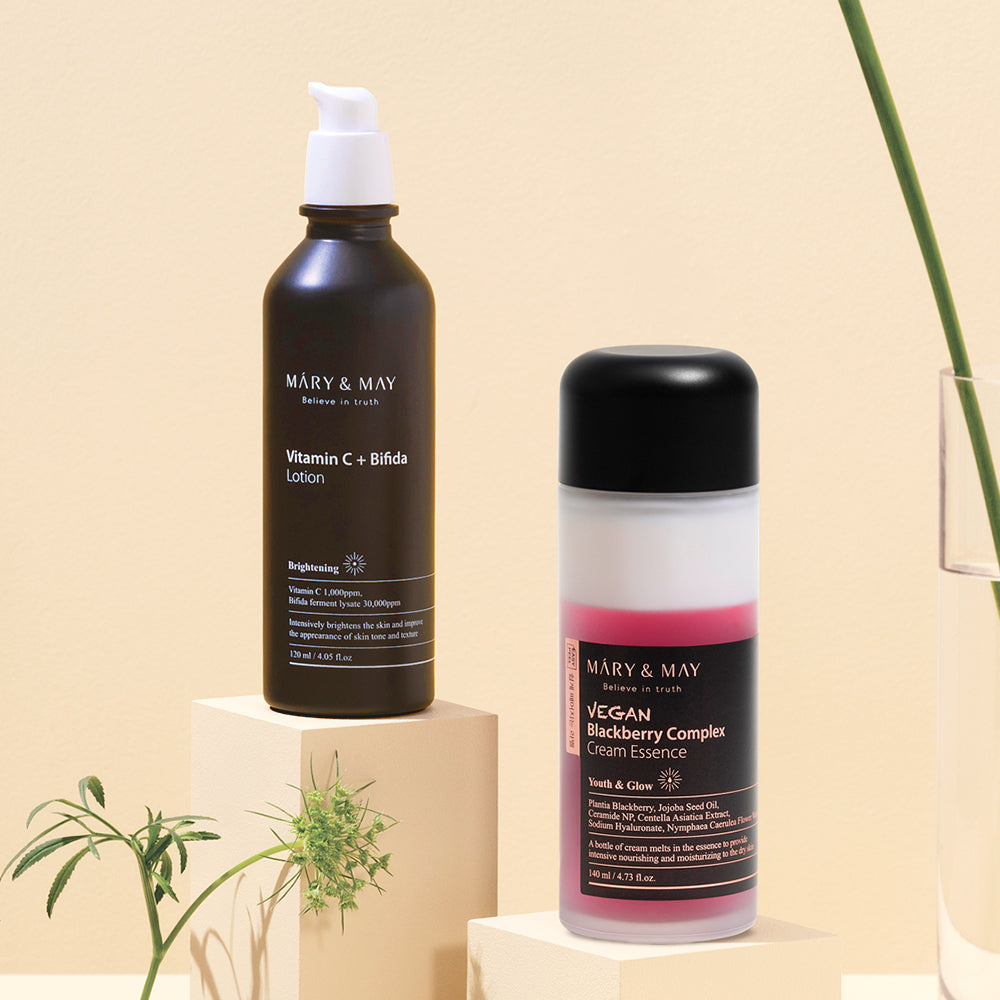 [Mary&May] VitaminC + Bifida Lotion + Vegan Blackberry Complex Cream Essence