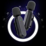 K61 Wireless Lavalier Microphone with Charging Chamber, Noise Reduction Mini Mic for TikTok Live Broadcast & Video Capture