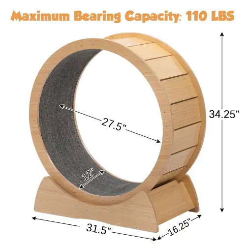 Wooden Cat Running Wheels